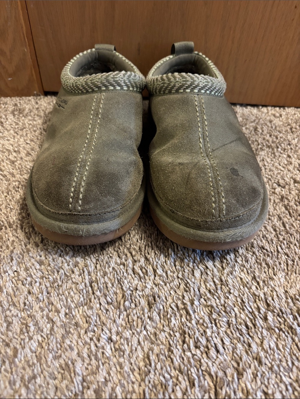 Koolaburra Olive Green Kids Slip-On Suede Clogs